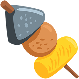 Copy a figure Oden emoji by Facebook's Messenger platform on a clean background in PNG