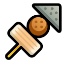 Save a drawing Seafood Skewer emoticon by Japanese mobile phone on a clean background in png