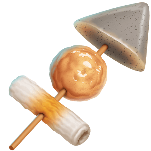 Copy image Seafood Kebab symbol of emotion by Twitter on a translucent background in PNG