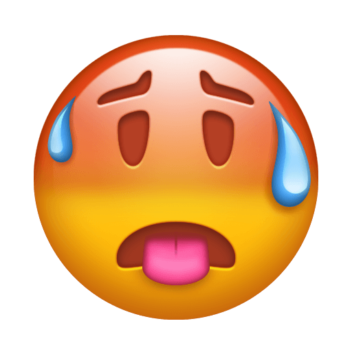 Download a drawing Flushed Face emotion by Emojipedia without a background in png
