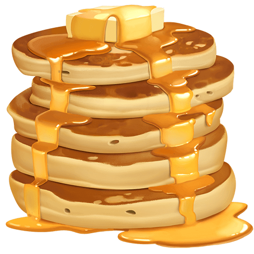 Загрузить картинку лица-символа Панкейки от Твиттера на просвечивающем фоне в ПНГ