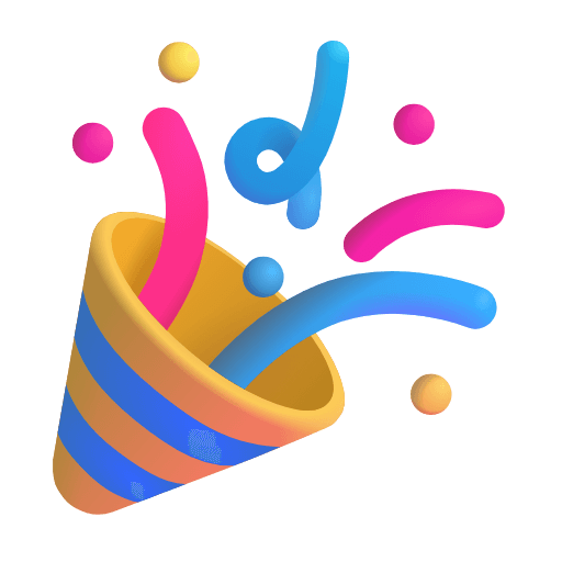 Download a drawing Celebration smiley-emoji of the Microsoft set no background in png