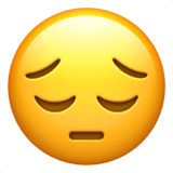 Save a picture Pensive Face emoticon from Apple iOS without a background in png