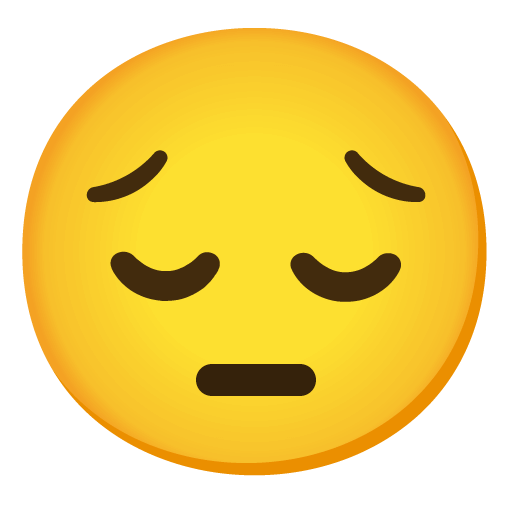 Download image Sadface smiley-emoji created by Google no background in PNG