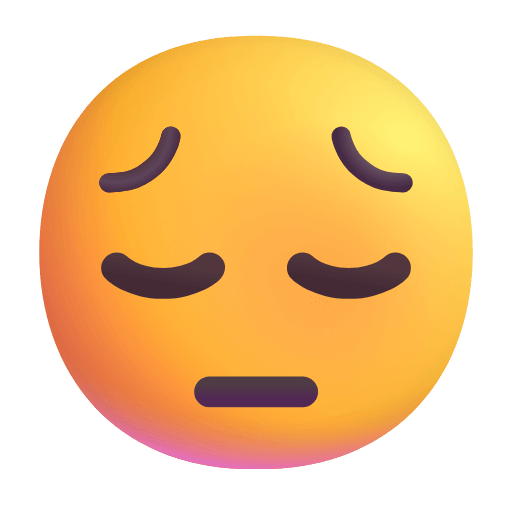 Upload figures Sad emoji-emoticon of the Microsoft set no background in PNG
