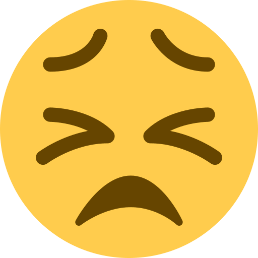 Copy a figure Struggling Face Emoji emoji-emoticon on Twitter / X for PC no background in png