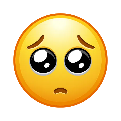 Copy pictures Face with Pleading Eyes emoticon of iOS Telegram without a background in WEBP