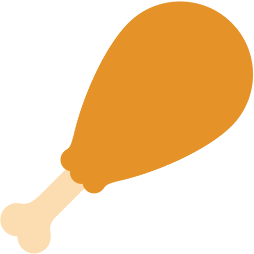 Загрузить картинки картинки-смайла Куриная ножка от Firefox OS на чистом фоне в пнг