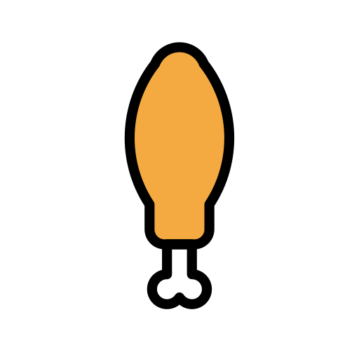 Скопировать изображение смайла Куриная Голень от HfG Schwäbisch Gmünd на прозрачном фоне в ПНГ