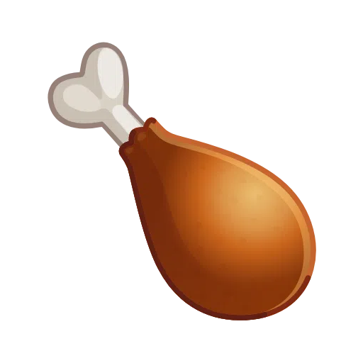 Копировать фигуру иконки Голень Индейки на iOS Телеграмме на прозрачном фоне в webp