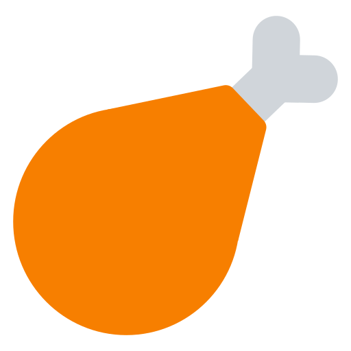 Закачать фотографии смайлика Ножка индейки от Toss Face 토스페이스 на просвечивающем фоне в ПНГ