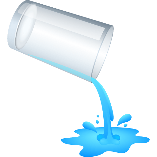 Upload a pic Pouring Liquid emotion by JoyPixels on a clean background in png