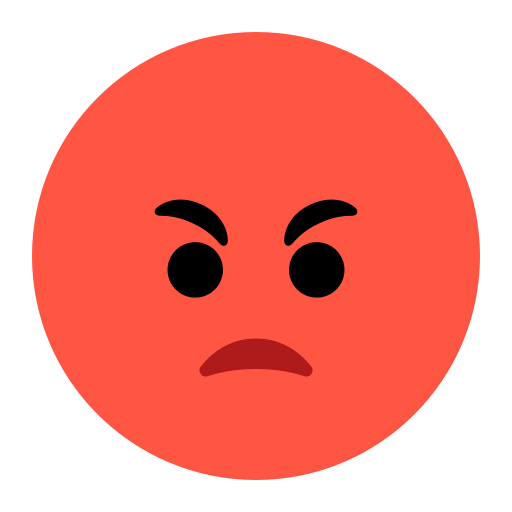 Download pictures Grumpy Face symbol by Toss Face 토스페이스 on a colorless background in PNG