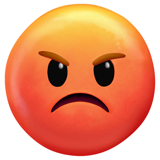 Upload a drawing Red Face emotion by Twitter on a translucent background in png