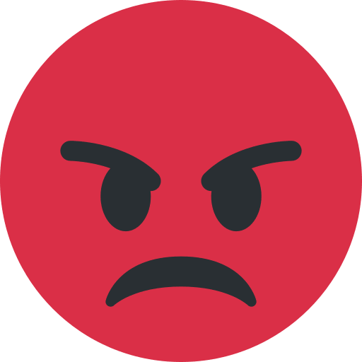 Download a picture Angry Face emoticon on Twitter / X for PC without a background in PNG