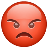 Copy photos Pouting Face emoticon by WhatsApp for Android and PC on a translucent background in PNG