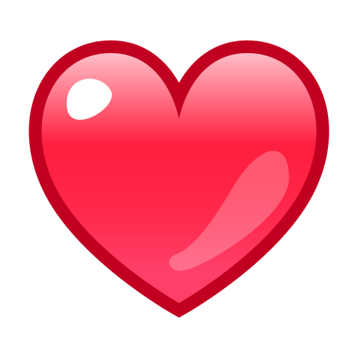 Сохранить фото Красное сердце на прозрачном фоне от Emojidex в png