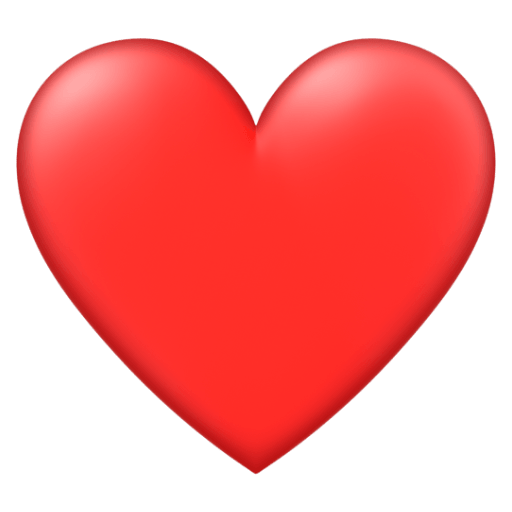 Download a figure Heart Love emoji from Google Android on a translucent background in PNG