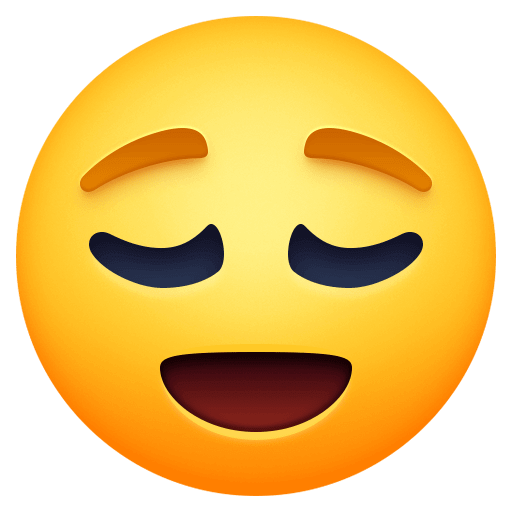 Загрузить фигуру смайла Умиротворение от Фейсбук без фона в ПНГ