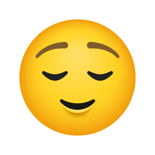 Копировать фотки эмотикона Облегченное лицо от Icons8 на чистом фоне в PNG