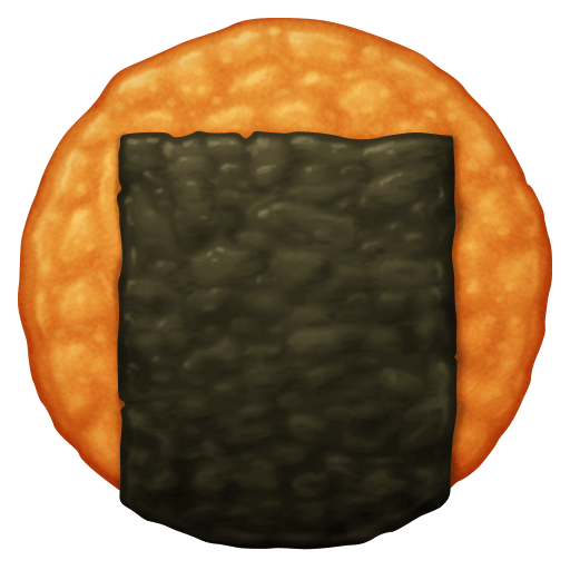 Закачать фото эмотикона Хрустящий рисовый крекер от Фейсбук на прозрачном фоне в ПНГ