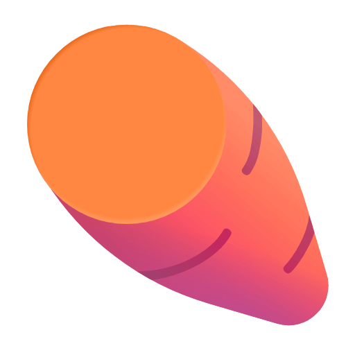 Upload a picture Roasted Sweet Potato emoticon of the Microsoft set on a colorless background in PNG