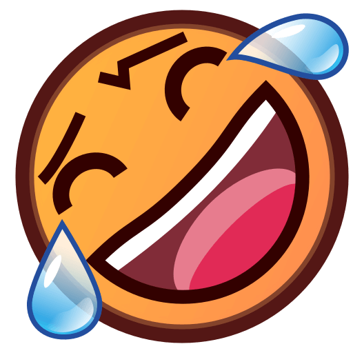 Save a pic Rolling on the Floor Laughing symbol by Emojidex оn a transparent background in PNG