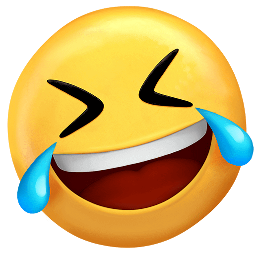 Copy a pic Rolling on the Floor Laughing emoji by Twitter on a translucent background in png