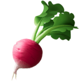 Save figures Radish emoticon from Apple iOS without a background in PNG
