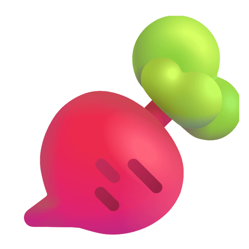 Save a figure Beet smiley-emoji of the Microsoft set on a clean background in png