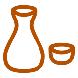 Save drawings Sake emoticon by Japanese Docomo mobile without a background in png