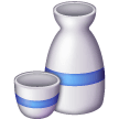 Download pics Sake Bottle and Cup smiley on Samsung phones and tablets on a colorless background in png