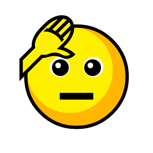 Upload a photo Saluting Face symbol from Catrinity computer font no background in PNG