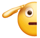 Download a picture Saluting Face symbol by Huawei  on a colorless background in PNG