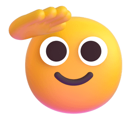 Copy image Military salute emotion by Microsoft Teams for PC and Android on a clean background in png
