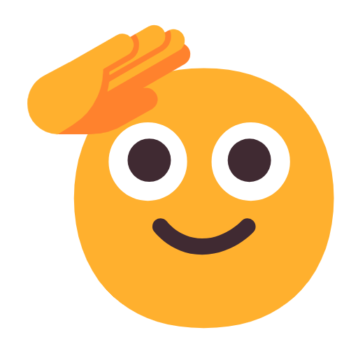 Upload drawings Saluting Face emoji-smiley by Microsoft 11 no background in PNG