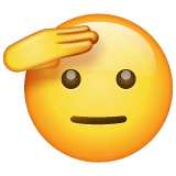 Download a drawing Saluting Face emoticon by WhatsApp for Android and PC no background in PNG