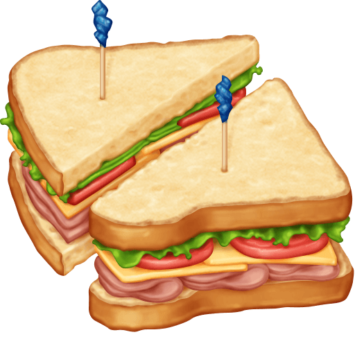 Скопировать графику эмотикона Бутерброд от Фейсбук на просвечивающем фоне в пнг