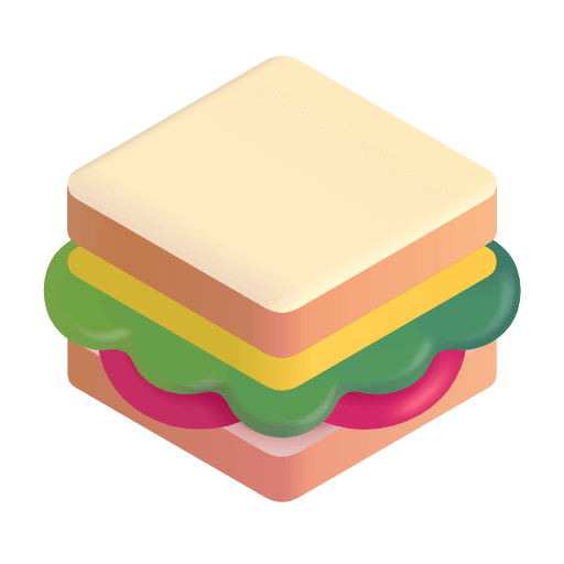 Скачать снимок символа настроения Сэндвич от Microsoft на просвечивающем фоне в PNG