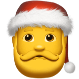 Copy pictures Father Christmas smiley-emoji from Apple iOS no background in png