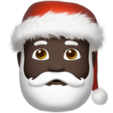 Download drawings Dark-skinned Santa smiley from Apple iOS on a clean background in PNG