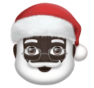 Download a drawing Dark-skinned Santa Claus smiley-emoji by Huawei  оn a transparent background in PNG