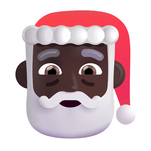 Save pictures Dark-skinned Saint Nicholas emoticon of the Microsoft set on a colorless background in png