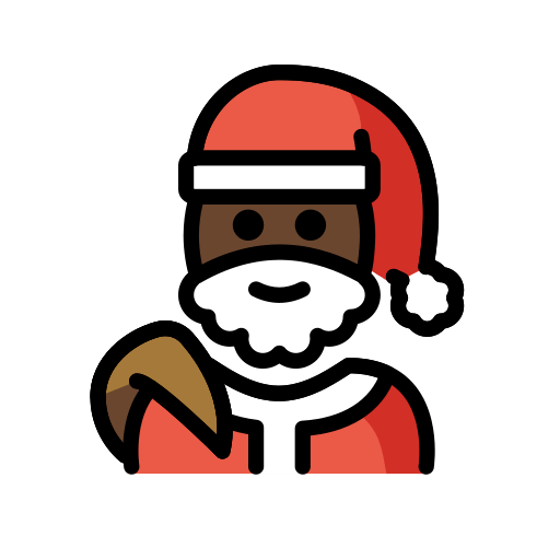 Upload a photo Dark-skinned Santa Claus emoji-emoticon by HfG Schwäbisch Gmünd on a clean background in PNG