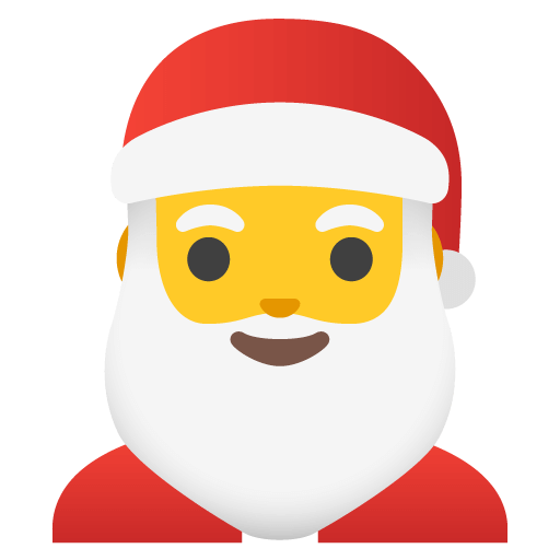 Upload photos Father Christmas symbol of emotion created by Google without a background in PNG
