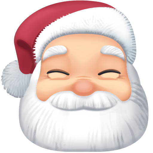 Download photos Fair-skinned Santa Claus emoji-smiley by Facebook no background in png