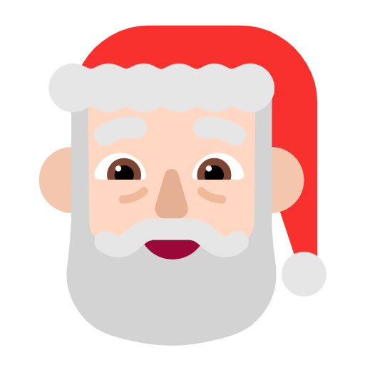 Save figures Fair-skinned Santa emoji-smiley by Microsoft 11 without a background in png