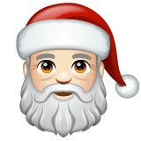 Download photos Light-skinned Santa symbol of emotion by WhatsApp for Android and PC without a background in png