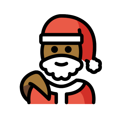 Save pictures Dark-medium-skinned Sinterklaas emoji-smiley by HfG Schwäbisch Gmünd without a background in png
