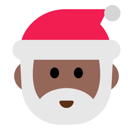 Upload figures Dark-medium-skinned Saint Nicholas smiley by Toss Face 토스페이스 оn a transparent background in PNG